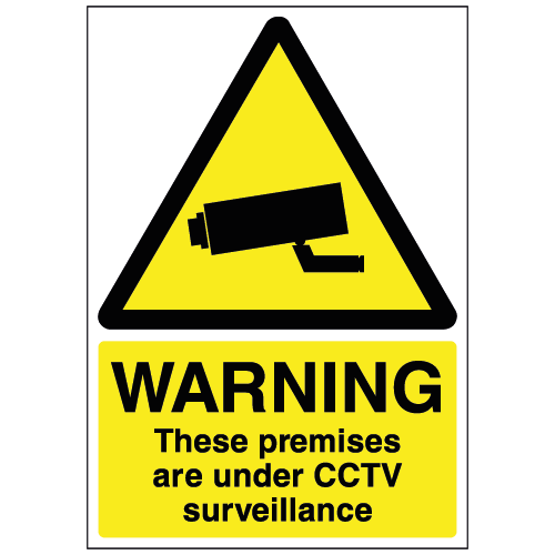 Warning These Premises Are Under Cctv Surveillance Sign Ref W