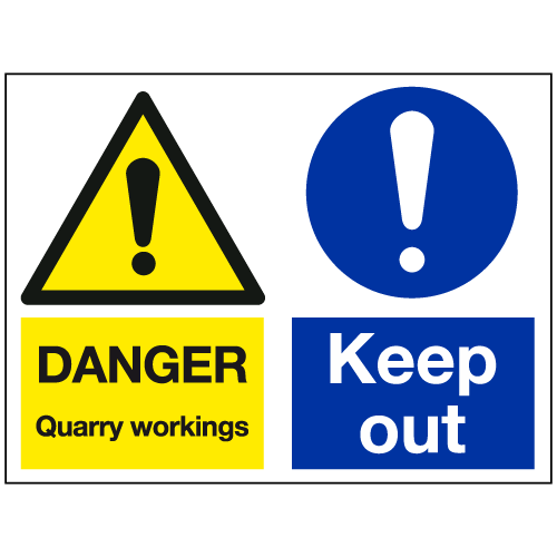 Danger Quarry works Keep Out sign – Ref: mp6u – Safety Sign Warehouse