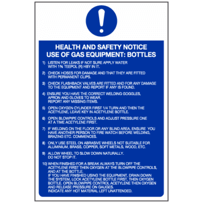 Health And Safety Notice Annex Of Electricity At Work Act Sign – Ref 