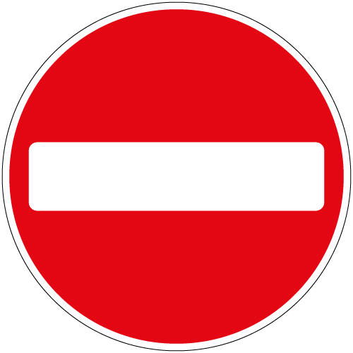 No Entry sign – Ref: diag 616 – Safety Sign Warehouse