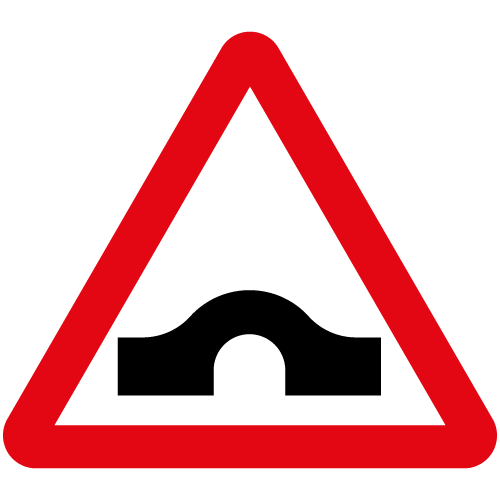 Hump Bridge Ahead Sign – Ref: diag 528 – Safety Sign Warehouse