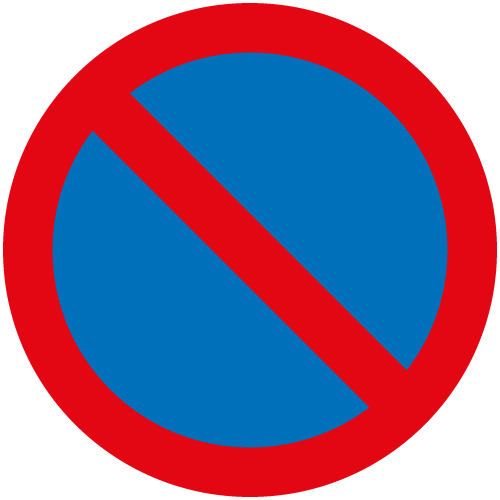 No Waiting sign – Ref: diag 636 – Safety Sign Warehouse