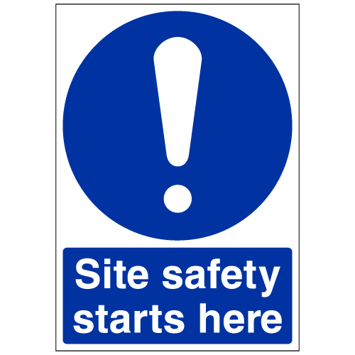 Site safety starts here sign – Ref: m23 – Safety Sign Warehouse