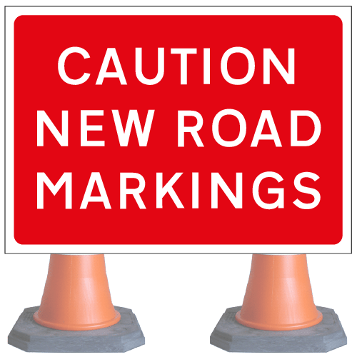 Caution New Road Markings Cone Sign Cns 7010v24 Cone Sold Separately Safety Sign Warehouse