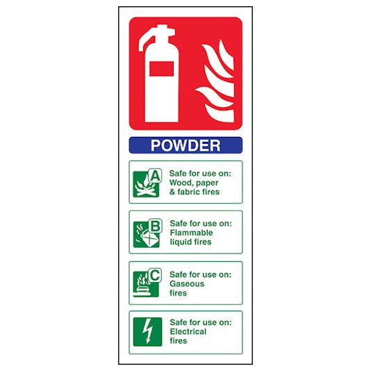 Dry Powder fire extinguisher sign – Ref: s105 – Safety Sign Warehouse